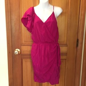 Charlie Jade Silk Fuscia Pink Dress Small